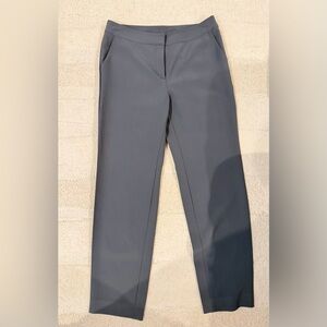 St. John Women's Cropped Straight-Leg Pants in Charcoal Gray
